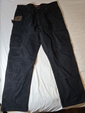 Wrangler RIGGS Workwear Ripstop Ranger Cargo Pant 38x32 (See Pics) Black